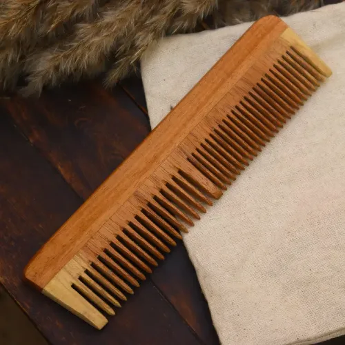 Bask in Nature's Neem Wood Dual Side Styling Comb